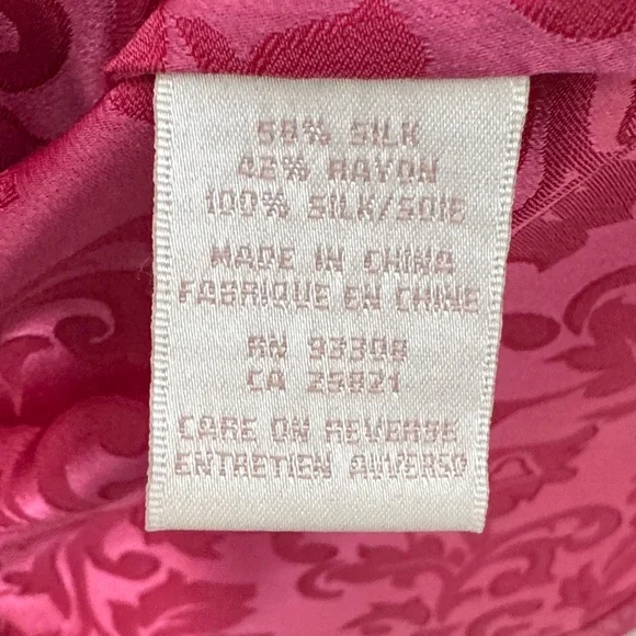 NK Imode Silk Blens Luxury Brand Elegant Pink Satin Robe Sz S/M - Picture 12 of 14